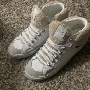 Marc Fisher White and Cream Sneakers